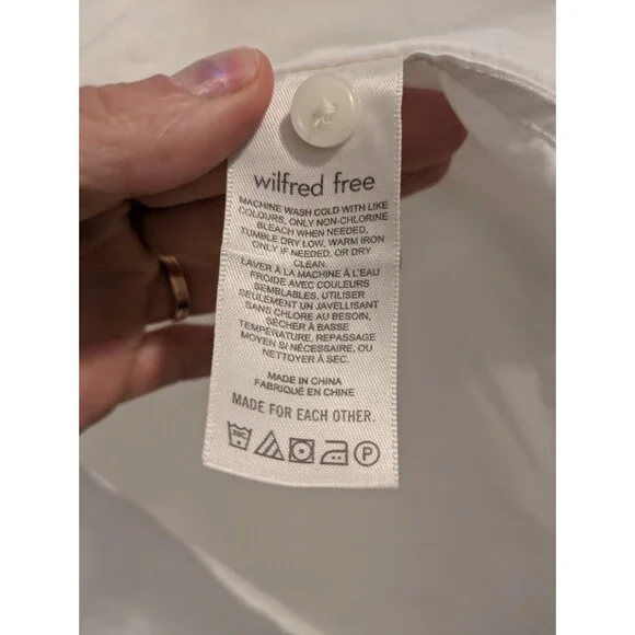 Wilfred Free Aritzia 100% Cotton Essential Oversized Oxford Shirt Button Down M - Picture 6 of 7